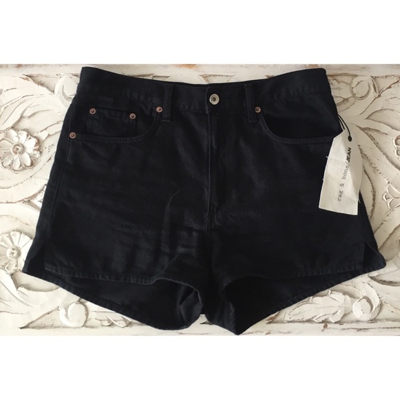 Rag & Bone Justine Black Denim Shorts - Picture 7 of 8